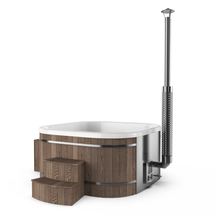 Hottub Square 200x200cm met interne kachel - Afbeelding 8