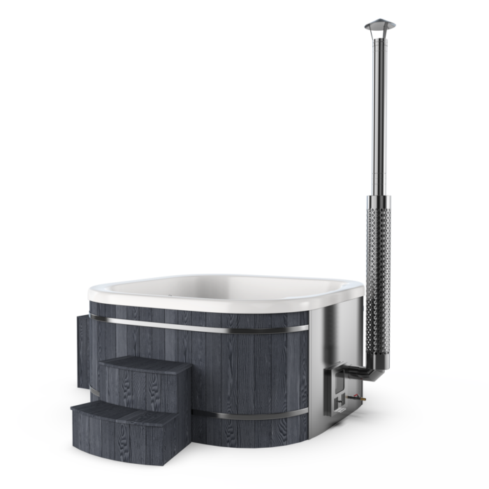 Hottub Square 200x200cm met interne kachel - Afbeelding 9